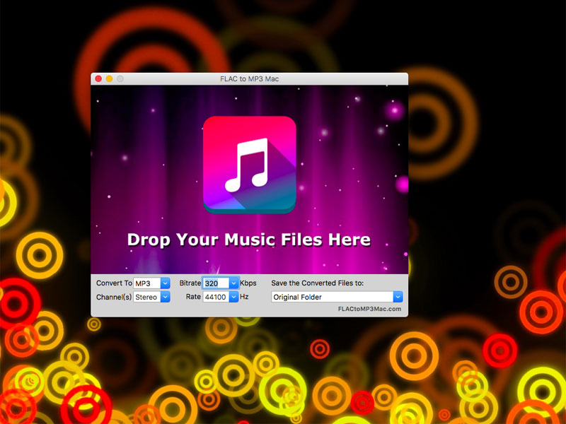 Convert FLAC to MP3 format on Mac OS.